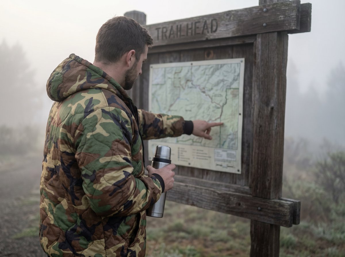 Woobie camo layer in the field